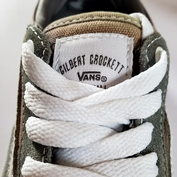 Vans Men's Olive and Brown Sneakers Gilbert Crocket Size 9.5