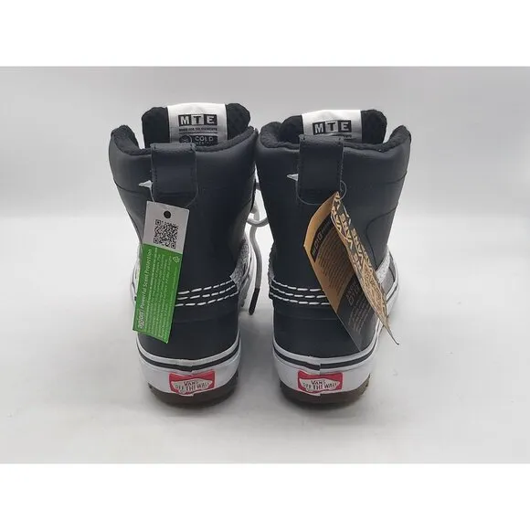 Vans MTE Standard Mid Waterproof Unisex Snow Boot Sz 7.5 Black White