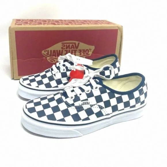 VANS Original Authentic DRS Checkerboard Dark Blue OA2Z5IKLS Sneakers Kids White