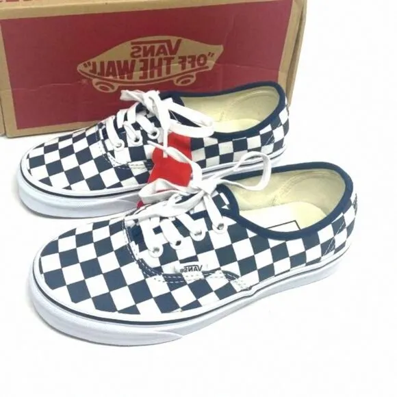 VANS Original Authentic DRS Checkerboard Dark Blue OA2Z5IKLS Sneakers Kids White