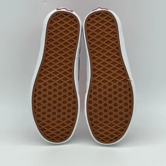 Vans Red and White High-Top Sneakers with Classic Design
