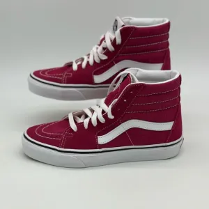 Vans Red and White High-Top Sneakers with Classic Design