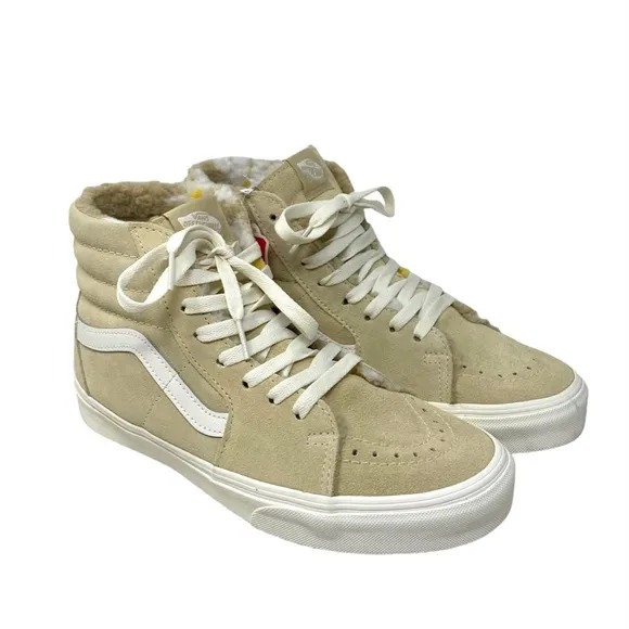 VANS Sk8-Hi Cozy Hug Biscotti Shoes Suede Sneakers Casual Women Size VN0A7Q5NBVV