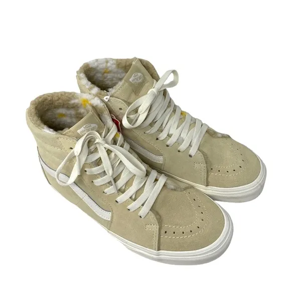 VANS Sk8-Hi Cozy Hug Biscotti Shoes Suede Sneakers Casual Women Size VN0A7Q5NBVV