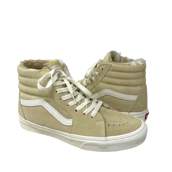 VANS Sk8-Hi Cozy Hug Biscotti Shoes Suede Sneakers Casual Women Size VN0A7Q5NBVV