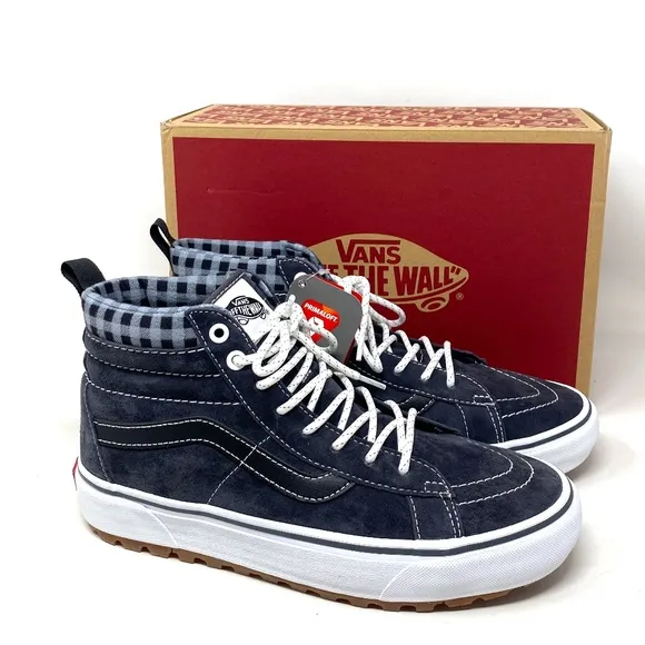 VANS SK8-Hi MTE-1 High Top Plaid Gray Suede Men’s Size Sneakers VN0A5HZYGYW