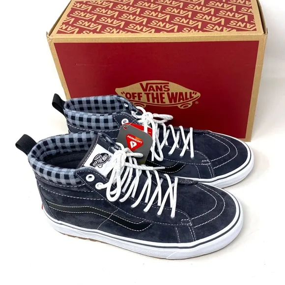 VANS SK8-Hi MTE-1 High Top Plaid Gray Suede Men’s Size Sneakers VN0A5HZYGYW