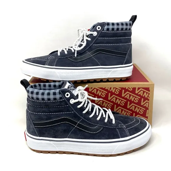 VANS SK8-Hi MTE-1 High Top Plaid Gray Suede Men’s Size Sneakers VN0A5HZYGYW