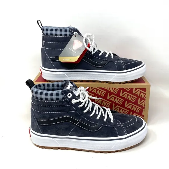 VANS SK8-Hi MTE-1 High Top Plaid Gray Suede Men’s Size Sneakers VN0A5HZYGYW