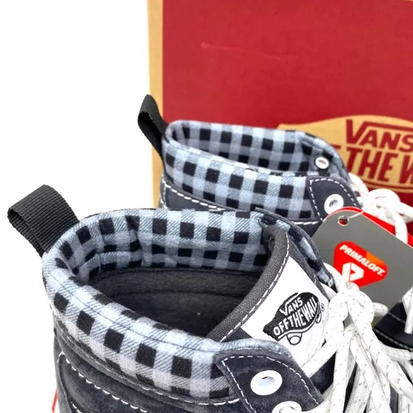 VANS SK8-Hi MTE-1 High Top Plaid Gray Suede Men’s Size Sneakers VN0A5HZYGYW