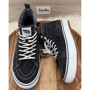 VANS Sk8-Hi MTE-1 Plaid Grey/White Men's Sz 9 Wmns 10.5 Sneakers High-Top Shoes