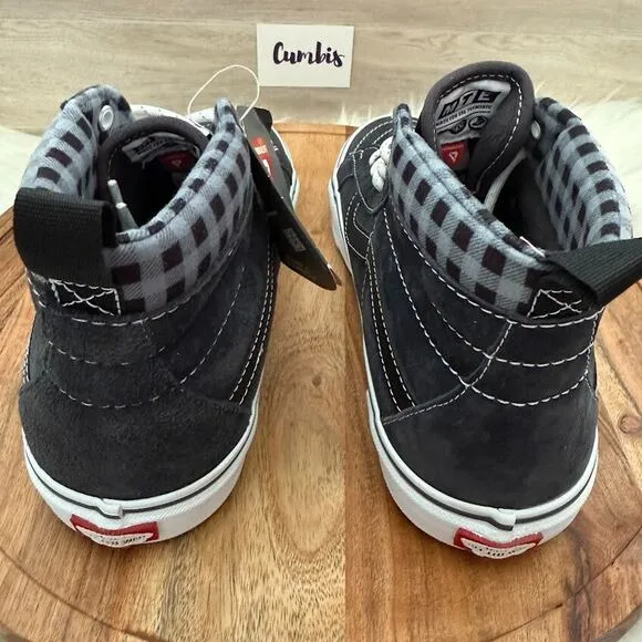 VANS Sk8-Hi MTE-1 Plaid Grey/White Men's Sz 9 Wmns 10.5 Sneakers High-Top Shoes
