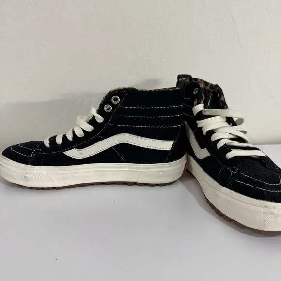 VANS SK8-HI MTE-1 SHOES Sneakers Suede Black Leopard Size 7.5 Womens / 6 Mens