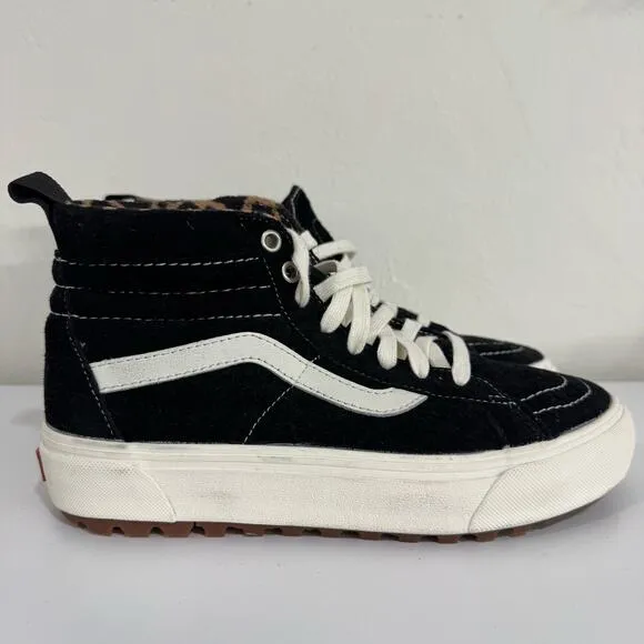 VANS SK8-HI MTE-1 SHOES Sneakers Suede Black Leopard Size 7.5 Womens / 6 Mens