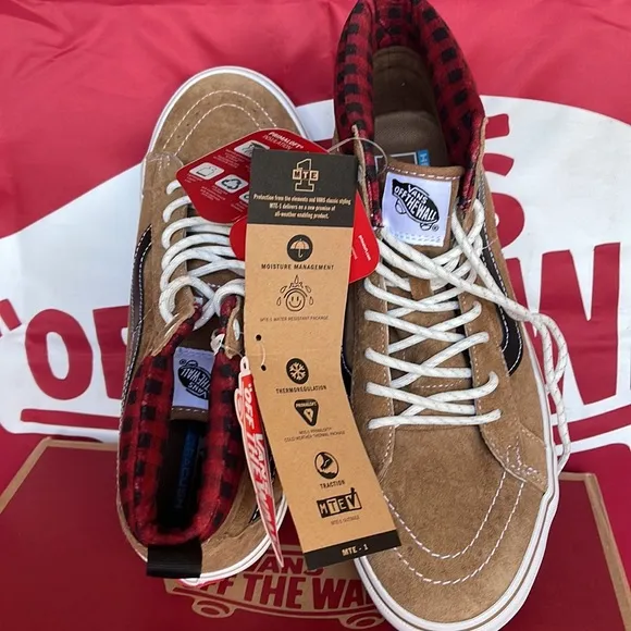 Vans Sk8-Hi Mte-1Plaid Brown/BlackVNOA5HZYY49 WMNS boots