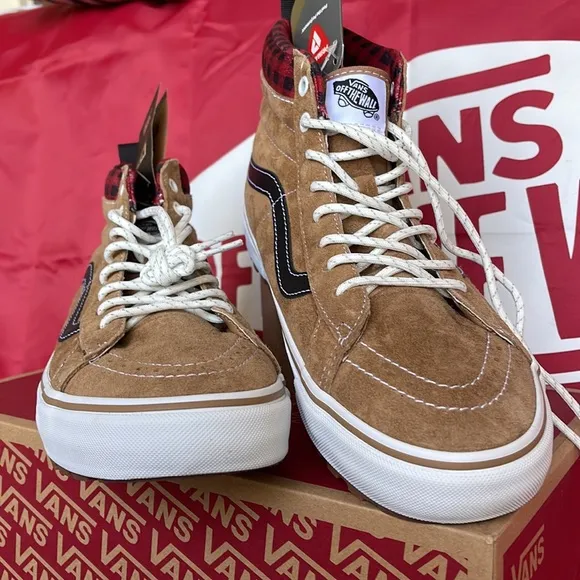 Vans Sk8-Hi Mte-1Plaid Brown/BlackVNOA5HZYY49 WMNS boots