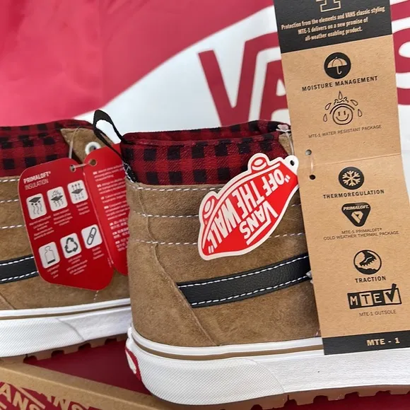 Vans Sk8-Hi Mte-1Plaid Brown/BlackVNOA5HZYY49 WMNS boots