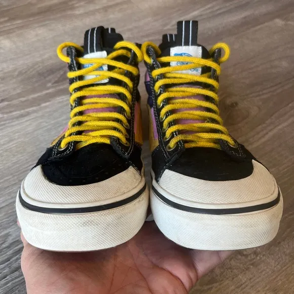 Vans SK8-HI MTE-2 Waterproof Sneakers Black Pink Purple Yellow Women 7.5