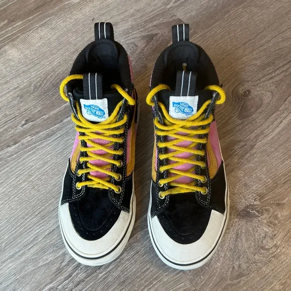 Vans SK8-HI MTE-2 Waterproof Sneakers Black Pink Purple Yellow Women 7.5