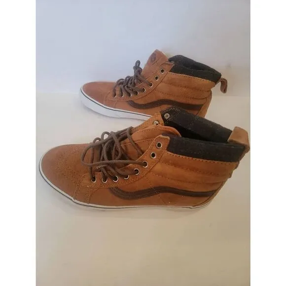 Vans Sk8 Hi Men's Brown Suede Scotch Guard High Top Sneakers Size 9