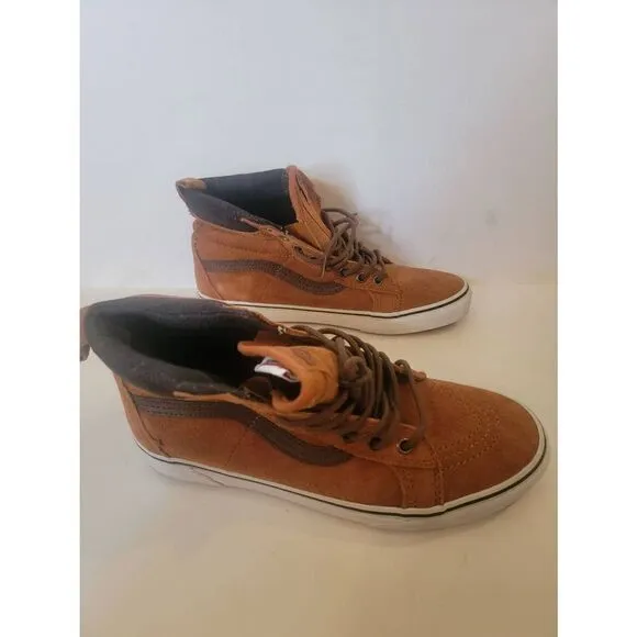 Vans Sk8 Hi Men's Brown Suede Scotch Guard High Top Sneakers Size 9