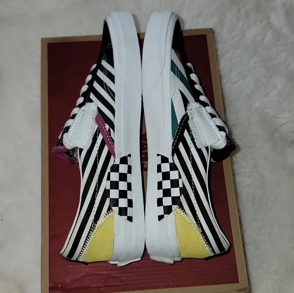 Vans Slip On Cap 'Juxtapoze Pack' Multicolor Sneaker Shoes Size Women 7 Men 5.5