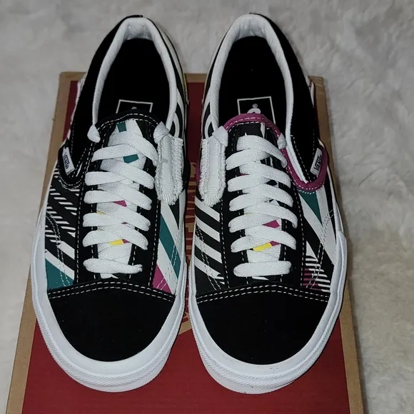 Vans Slip On Cap 'Juxtapoze Pack' Multicolor Sneaker Shoes Size Women 7 Men 5.5