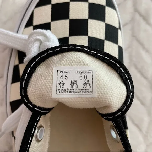 Vans - Unisex Authentic Golden Coast Checkerboard Sneakers (W 6.0 / M 4.5) NWB