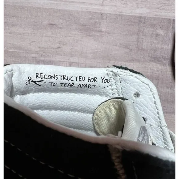 Vans Unisex Sk8-Hi Reconstruct High Top Sneakers Black &amp; White Size: Men's 6