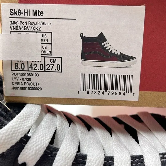 Vans Women’s Sk8-Hi Mte(Mte) Port Royale/BlackVN0A4BV7XKZBoots Sneakers