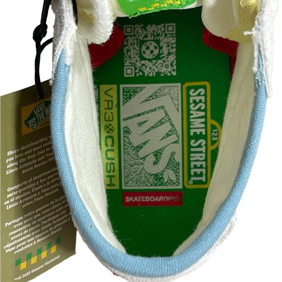 VANS X SESAME STREET Suede Canvas Sk8-Hi High Top Sneakers New
