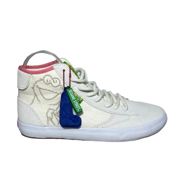 VANS X SESAME STREET Suede Canvas Sk8-Hi High Top Sneakers New