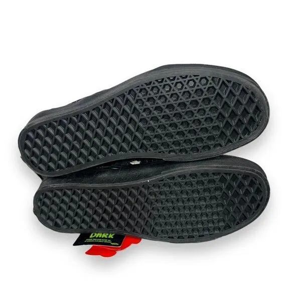 Vans Classic Slip-on &quot;Glow Frights&quot; Black / White / Red Women's 6.5