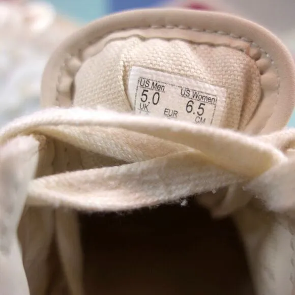 Vans Old Skool Platform Woven Blanc De Blanc Sneakers Unisex Men 5 Women 6.5 US