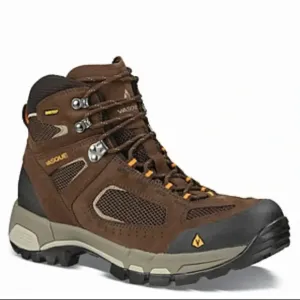 Vasque Goretex Mens Waterproof Mid Calf Lace Up Brown Leather Hiking Boots sz 9