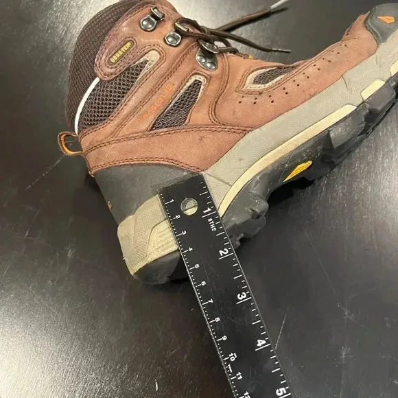 Vasque Goretex Mens Waterproof Mid Calf Lace Up Brown Leather Hiking Boots sz 9