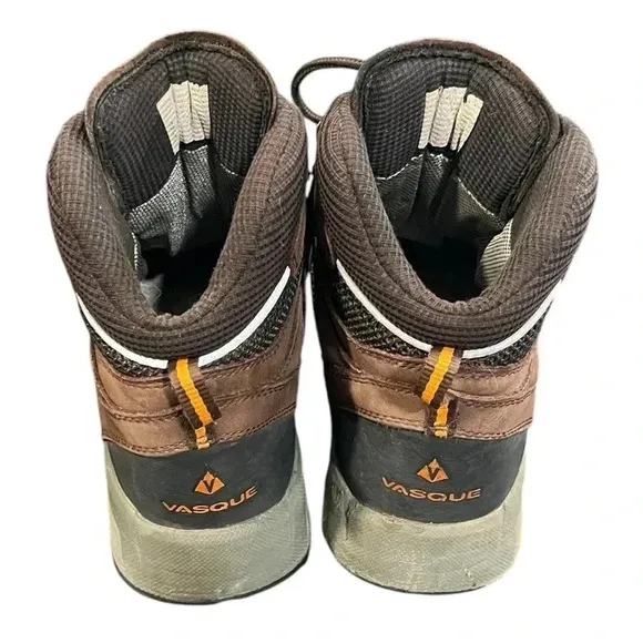 Vasque Goretex Mens Waterproof Mid Calf Lace Up Brown Leather Hiking Boots sz 9