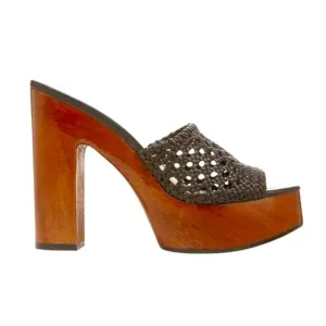 Veronica Beard Guadalupe Platform Sandal - Expresso Size 6