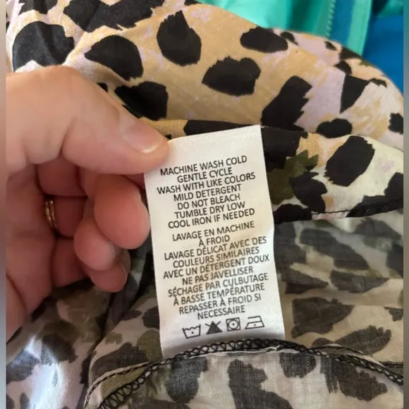Veronica Beard Marieta Leopard Cover-Up Mini Dress Printed Pintuck Sz. Medium