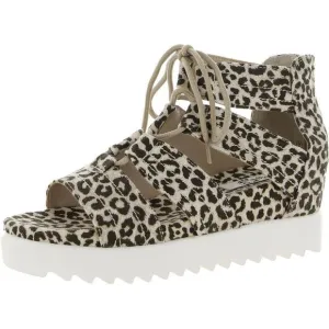 Very G leopard print open sandals Size 9. B61