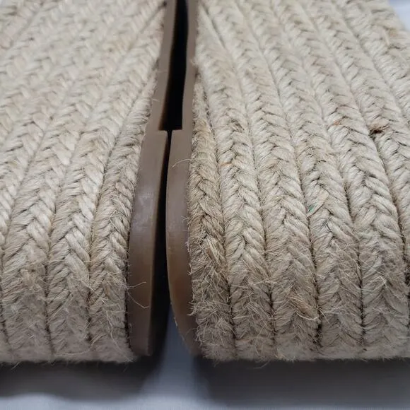 VINCE ABBY TAUPE CROC PLATFORM ESPADRILLES SIZE 10