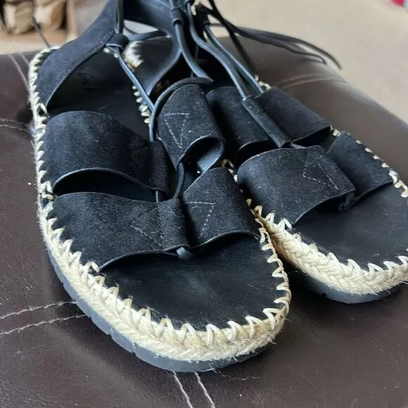 Vince ankle tie espadrilles leather sandals 38