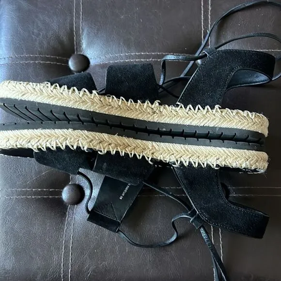 Vince ankle tie espadrilles leather sandals 38