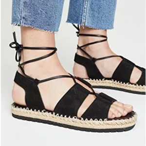 Vince ankle tie espadrilles leather sandals 38