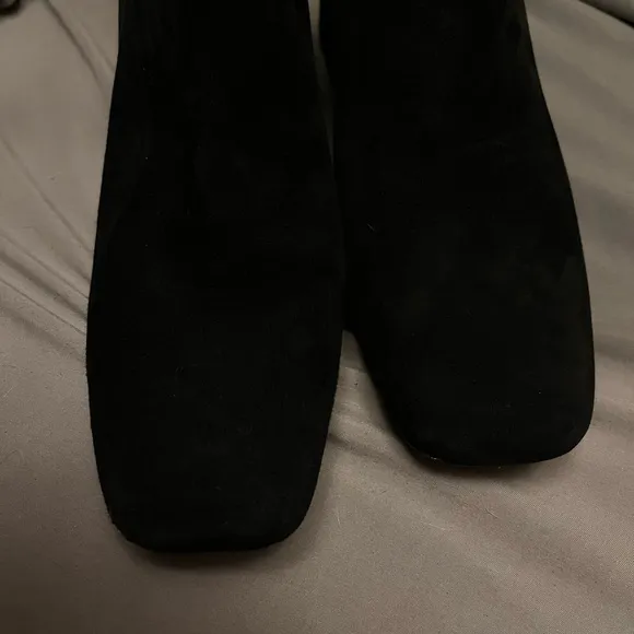 Vince Black Ankle Boots with Chunky Heel