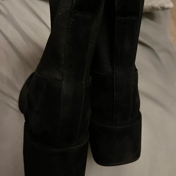 Vince Black Ankle Boots with Chunky Heel