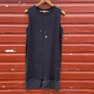 VINCE Black Silk Sleeveless Layered Tank Sheath Dress Women's Size M