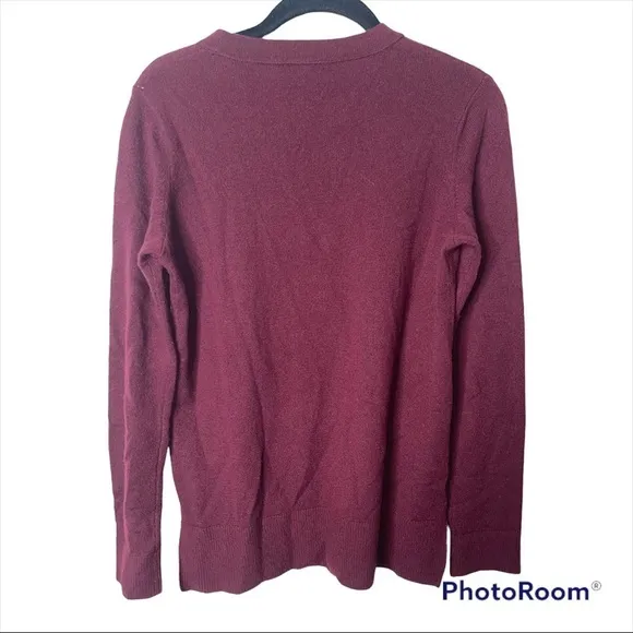 VINCE Burgundy 100% Cashmere Crew Neck Pullover Sweater XS