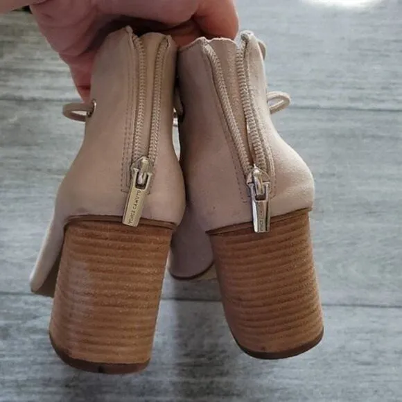 Vince Camuto Beige Nahara Leather Heeled Cage Sandals NEW Women's 7.5