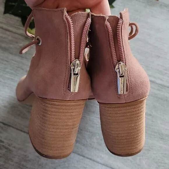 Vince Camuto Dusty Rose Nahara Leather Heeled Cage Sandal NEW Women's 7.5